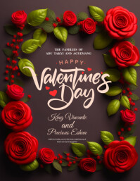 Happy Valentine's Day 2025 Flyer (format US Letter) template