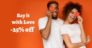 Happy Valentine's Day Amor Hearts Message Ad Facebook-annonce template