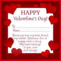 Happy Valentine's Day Card Template Instagram Post