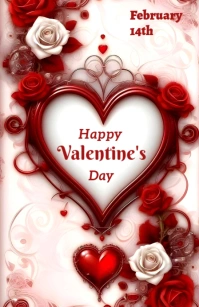 Happy Valentine's day Tabloid template