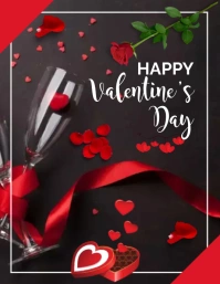 Happy Valentine's day Flyer (US-Letter) template