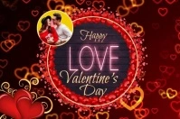 happy valentine's day Banner 4' × 6' template