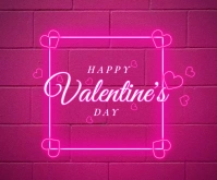 Happy Valentine's Day Mittelgroßes Rechteck template
