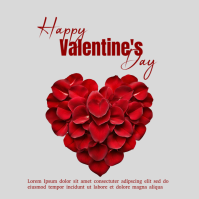 Weiß Happy valentine's day Logo Template