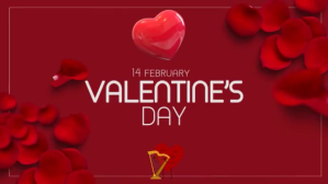 Rood Happy valentine's day 数字显示屏 Template