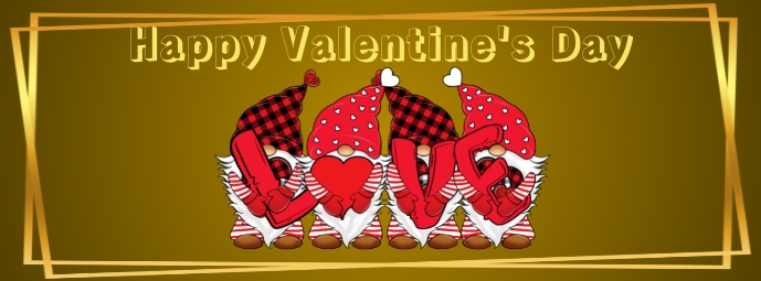 Happy Valentine's day Facebook 封面图片 template