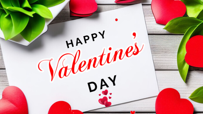 Happy valentine's day Apresentação (16:9) template