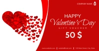 Happy valentine's day gift voucher template d Facebook Shared Image