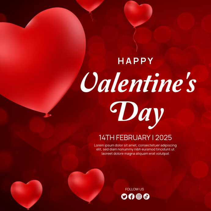 Happy Valentine's Day Greeting's Card Template | PosterMyWall