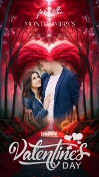 Happy valentine's day instagram story post template