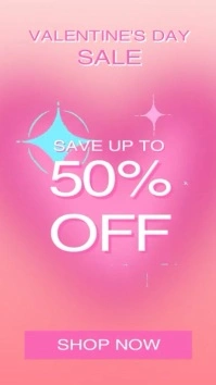 Happy Valentine's Day Sale Video Instagram Story template