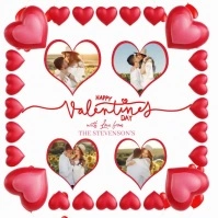 HAPPY VALENTINE'S DAY SQUARE template Kvadrat (1:1)