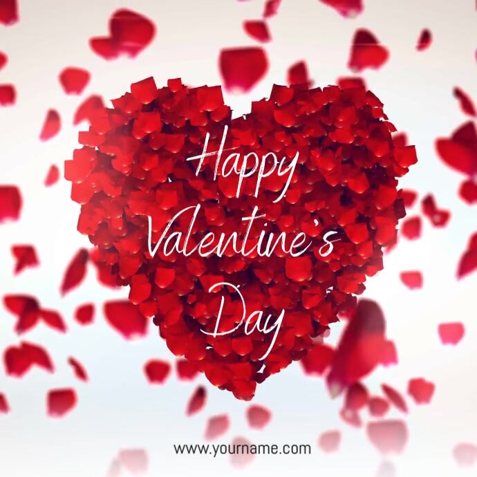 Red and White Valentine's Day Instagram Video Post template