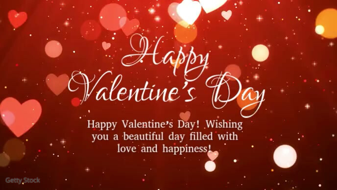 Happy Valentine's day Wishes Message Friends Facebook-omslagvideo (16: 9) template