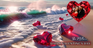 happy valentine's day with photo facebook template