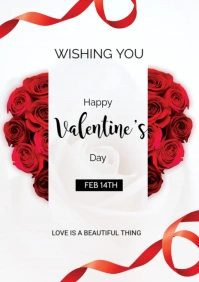 happy valentine's A3 template