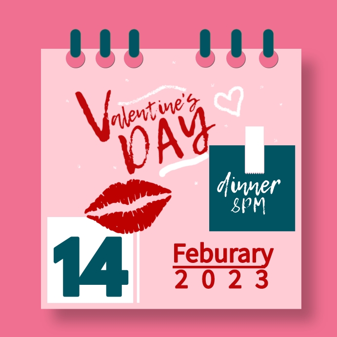 Happy Valentine’s Day post Instagram 帖子 template