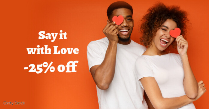 Happy Valentine's Day Amor Hearts Message Ad Template | PosterMyWall