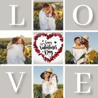 happy valentine's day CARD TEMPLATE โพสต์บน Instagram