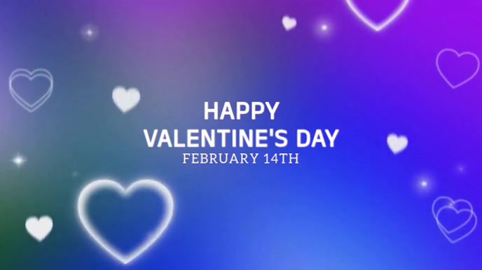 happy valentine's day Digital Display (16:9) template