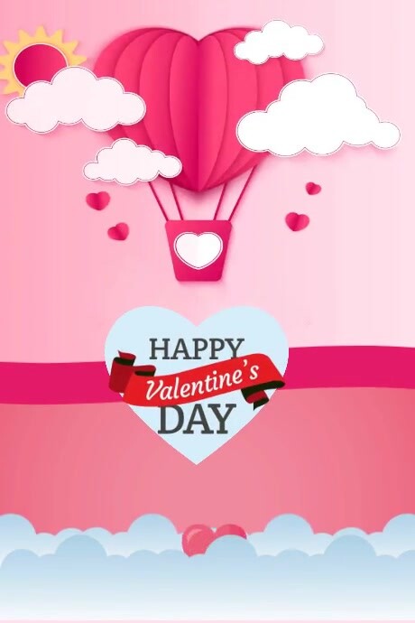 Happy Valentine's Day Poster template