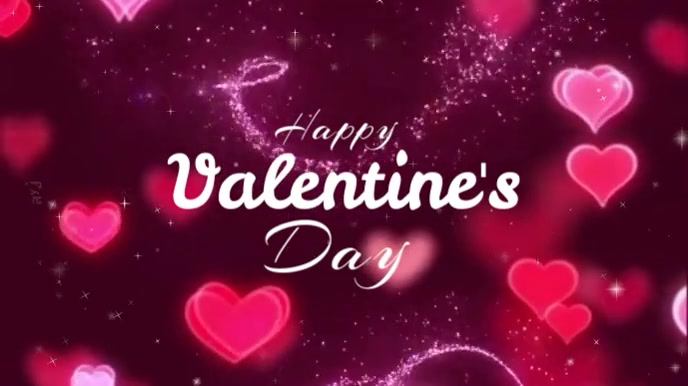 happy valentine's day Ekran reklamowy (16:9) template