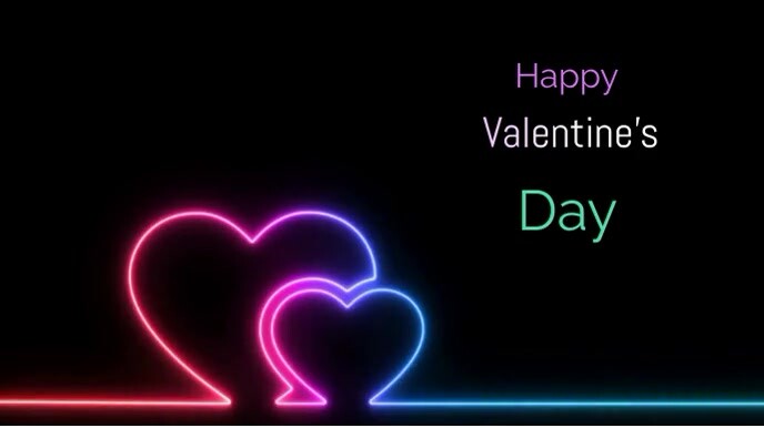 Happy Valentine's day Ekran reklamowy (16:9) template