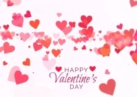 Happy Valentine's Day ไปรษณียบัตร template