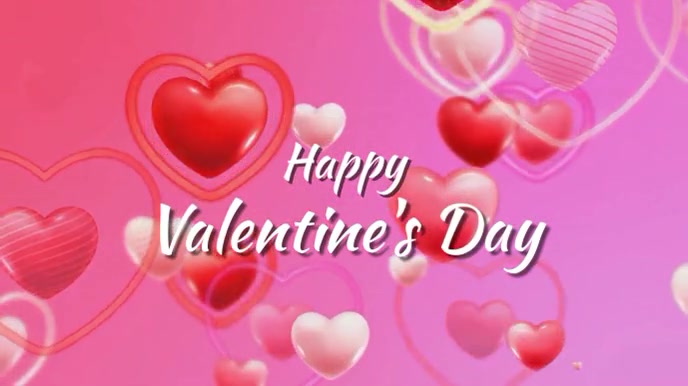 happy valentine's day Ekran reklamowy (16:9) template