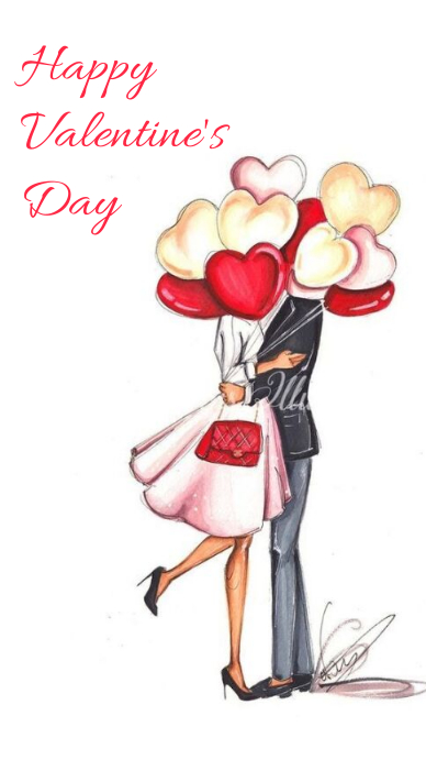 Happy Valentine's day Instagram Story template