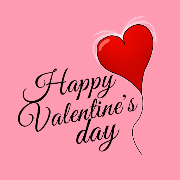 Happy Valentine's Day Square (1:1) template