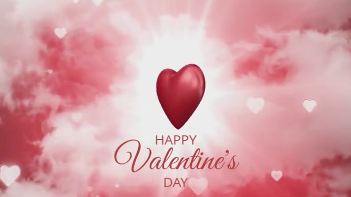happy valentine's day Ekran reklamowy (16:9) template