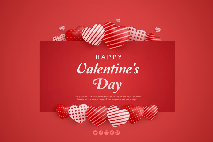 Happy Valentine's Day Greeting Poster Template | PosterMyWall