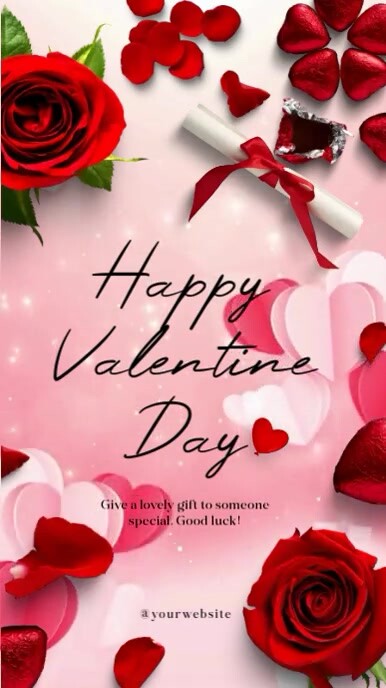 Happy Valentine's Day IG Story Ekran reklamowy (9:16) template