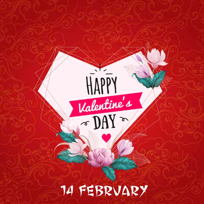 Happy Valentine's day Instagram post Template PosterMyWall