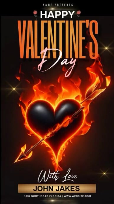 Happy valentine's day instagram story template