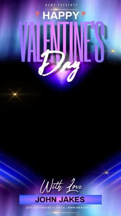 Happy valentine's day instagram story video template