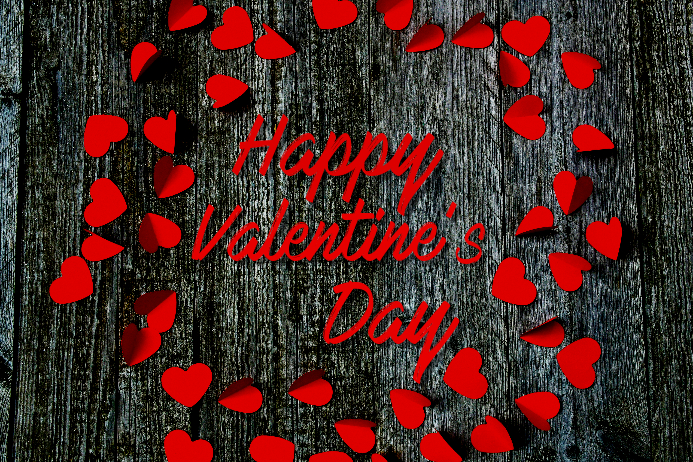 Happy Valentine's Day Label Etykieta template