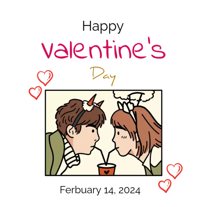Happy Valentine's day love cards Template | PosterMyWall