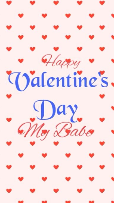 Plantilla de Happy Valentine's Day My Babe | PosterMyWall