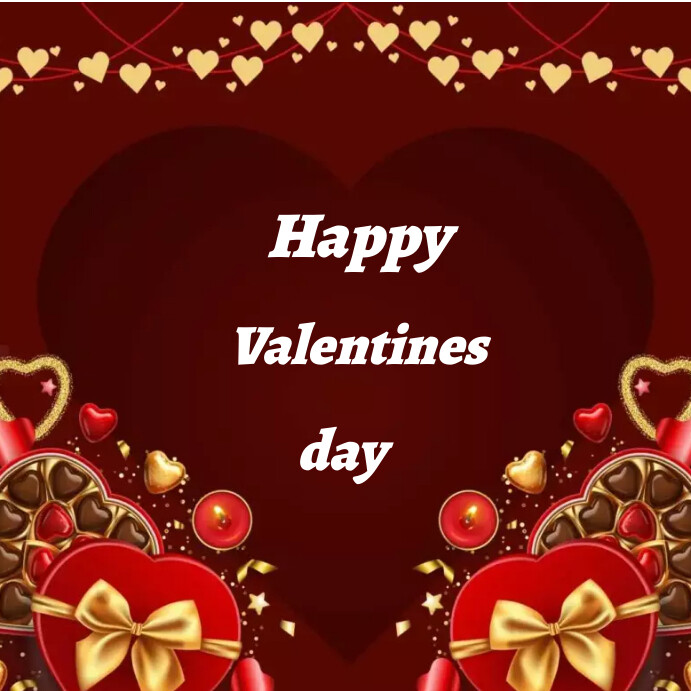 Happy Valentine's day greeting cards Template PosterMyWall