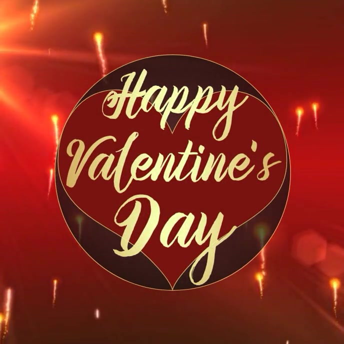 HAPPY VALENTINE'S DAY ONLINE GREETING Album Cover template
