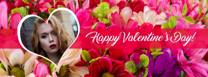 Happy Valentine's Day Photo Facebook Cover template