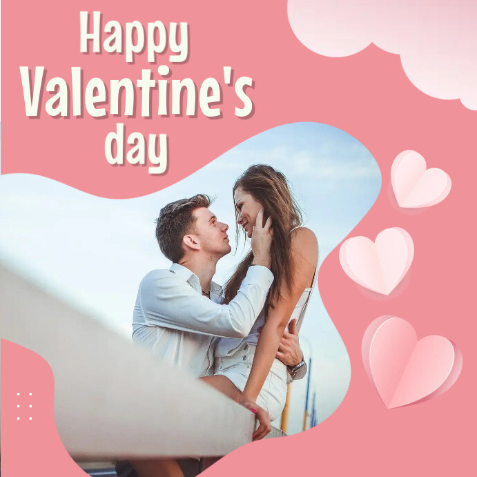 happy valentine's day post template | PosterMyWall