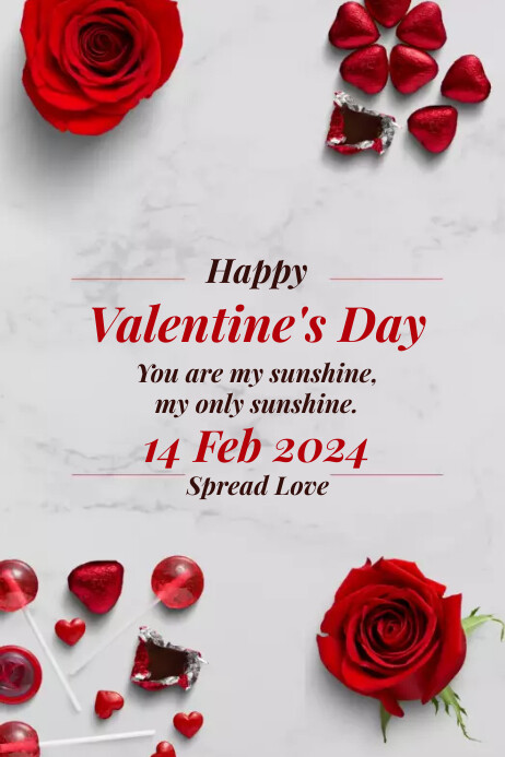 Happy Valentine's Day Poster Template | PosterMyWall