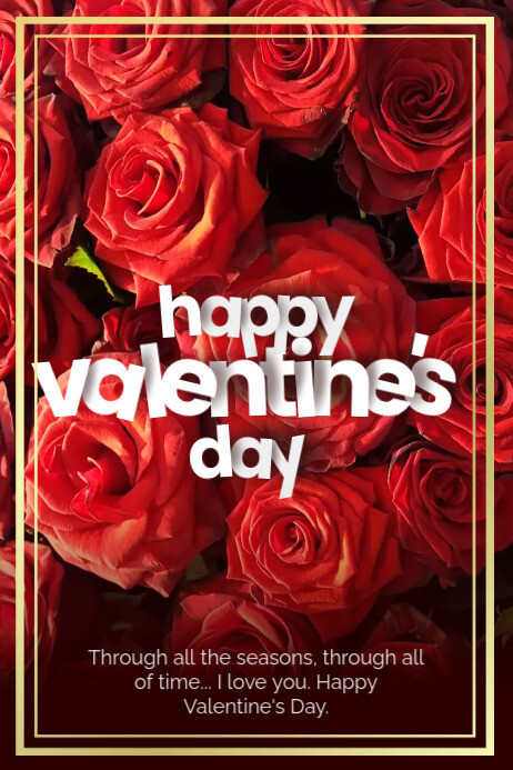 Happy Valentine's Day Poster Template | PosterMyWall