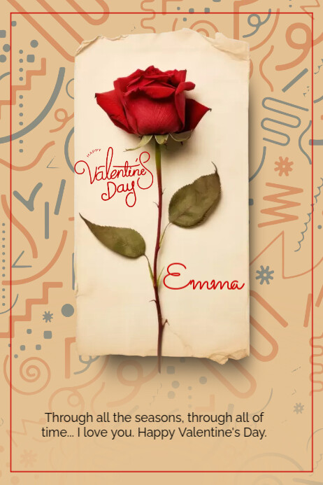 Happy Valentine's Day Poster Template | PosterMyWall