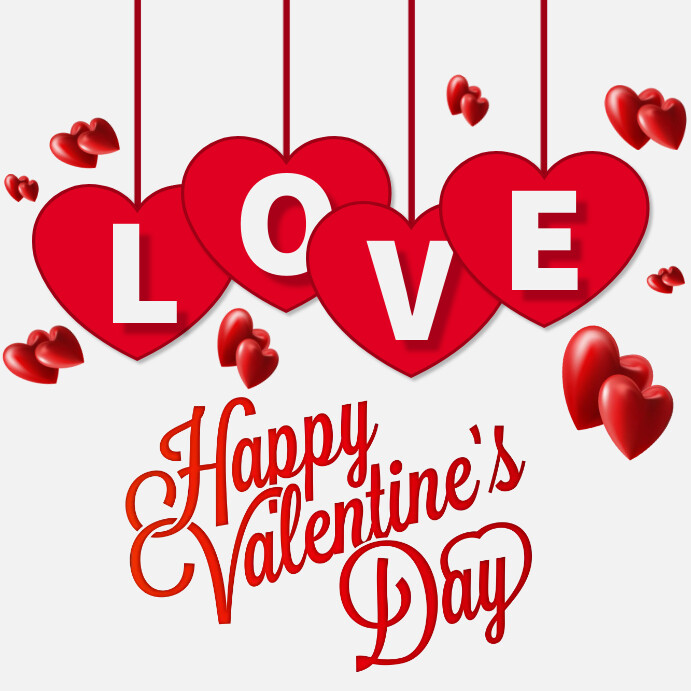 Happy Valentine's Day poster template
