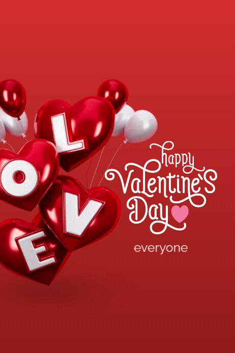 Happy Valentine's Day Poster Template | PosterMyWall