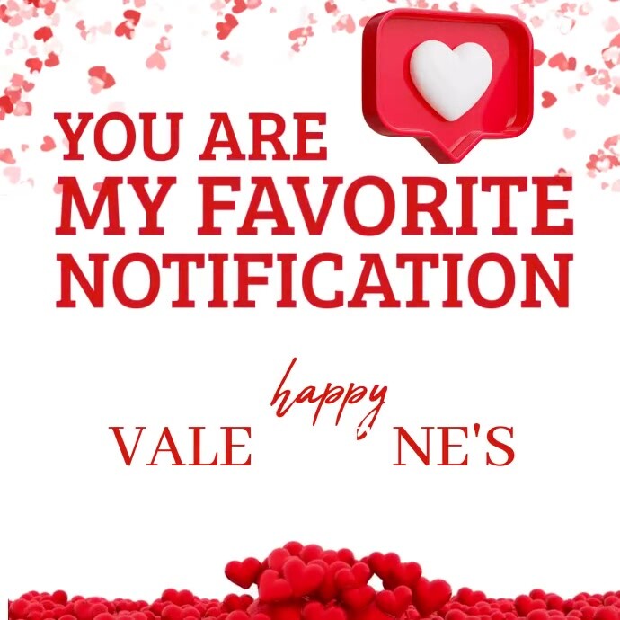 HAPPY VALENTINE'S DAY SQUARE POST template Kwadrat (1:1)